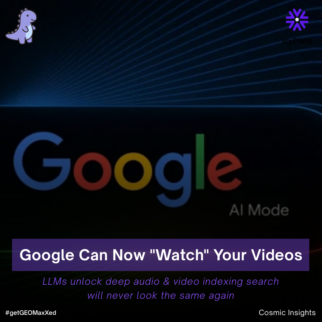 Google LLMs Unlock Audio & Video Search Indexing