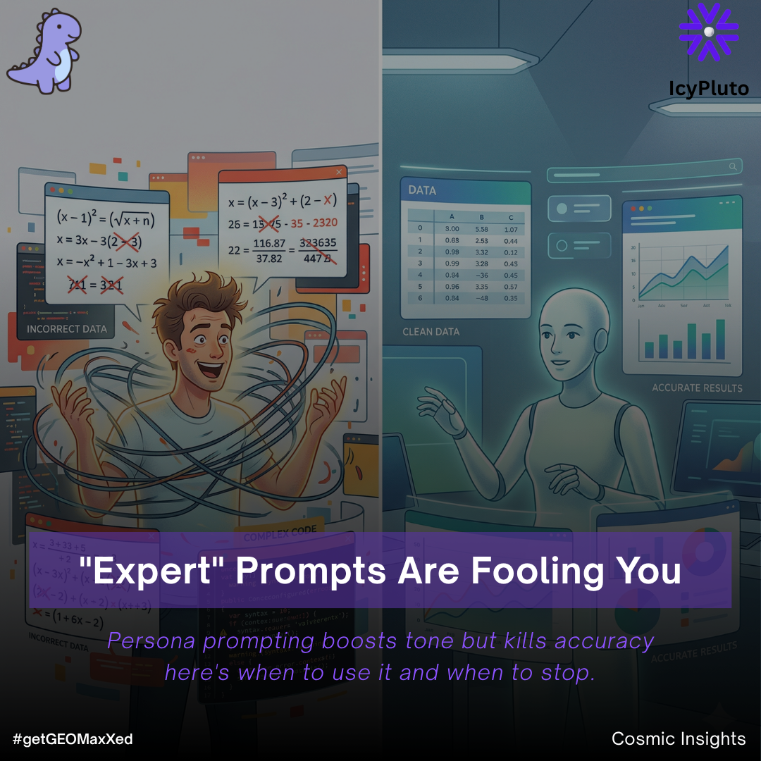 "You Are an Expert" Prompts Hurt AI Accuracy